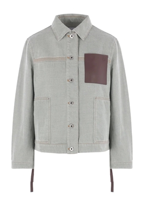 LOEWE patch-pocket denim jacket - Green
