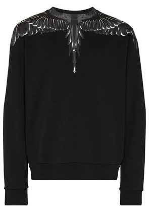COUNTY OF MILAN Wings-print crew-neck sweatshirt - Black