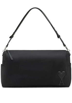 AMI Paris heart-patch shoulder bag - Black