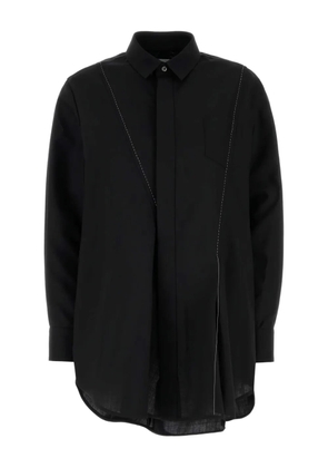 sacai contrast-stitch shirt - Black