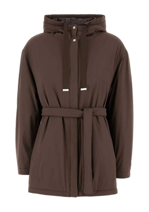 Herno hooded belted jacket - Brown