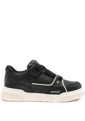 Represent leather panelled low-tops sneakers - Black