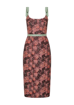 Markarian Acacia floral brocade corset dress - Brown
