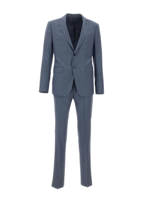 Emporio Armani two-button peaked-lapels single-breasted suit - Blue
