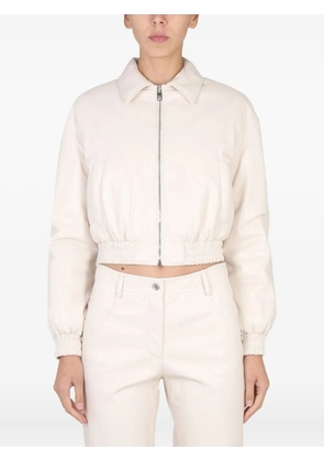 MSGM zip-up bomber jacket - Neutrals