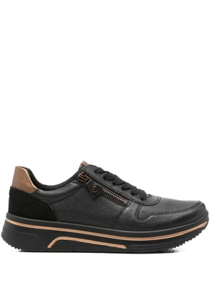 ARA Sapporo leather zip-detail sneakers - Black