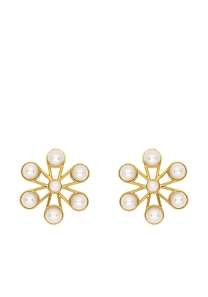 Oscar de la Renta geometric-flower shape earrings - Gold
