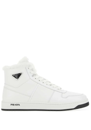 Prada hi-top leather sneakers - White