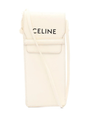 Celine Pre-Owned 2010s logo-print leather purse - White