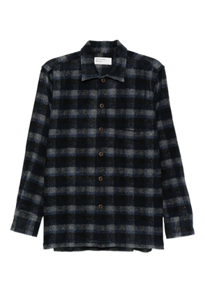 Universal Works checked wool shirt - Blue