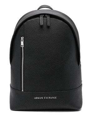 Armani Exchange logo-plaque backpack - Black