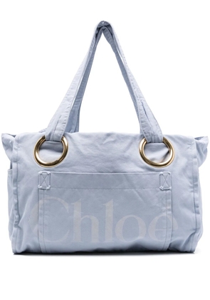 Chloé large Plage tote bag - Blue