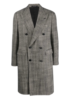 Tagliatore double-breasted peaked coat - Black