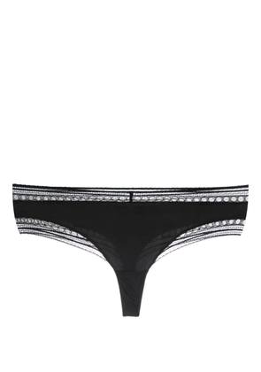 ERES Vœux satin tanga briefs - Black