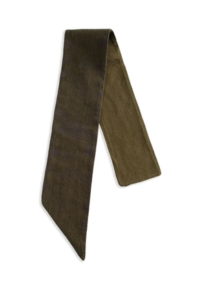 Ziggy Chen patterned-jacquard scarf - Green