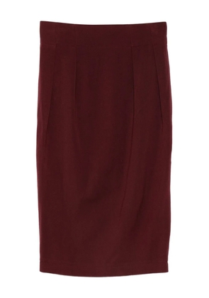 Alaïa Pre-Owned 1980s wool pencil skirt - Red