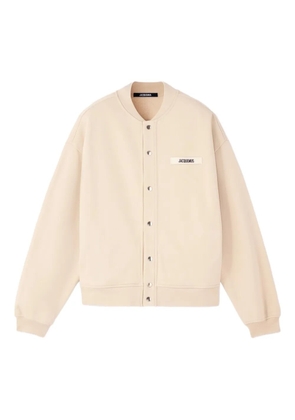 Jacquemus The Gros Grain button-fastening logo-plaque cardigan - Neutrals
