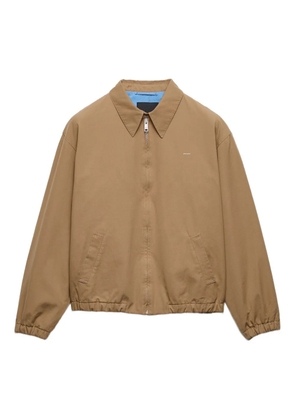 Prada embroidered-logo jacket - Brown