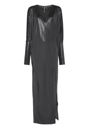 Norma Kamali wrap dolman-sleeve gown - Grey