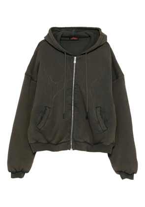 LỰU ĐẠN zip-up hoodie - Grey