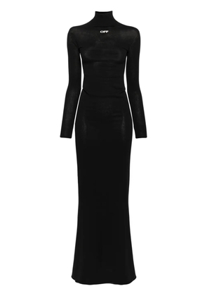 Off-White Off Stamp slick maxi dress - Black