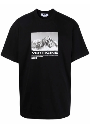 MSGM Vertigine graphic-print T-shirt - Black