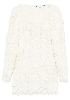 ROTATE BIRGER CHRISTENSEN 3D lace mini dress - Neutrals