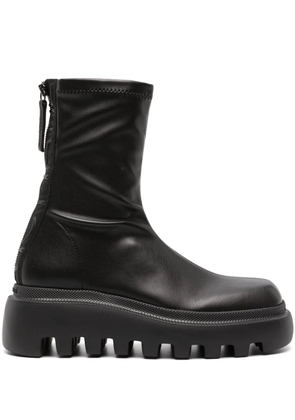 Vic Matie Saudi embossed-logo ankle boots - Black