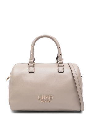 LIU JO studded top-handle tote bag - Grey