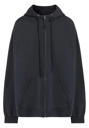 Maison Margiela zipped drawstring hoodie - Black