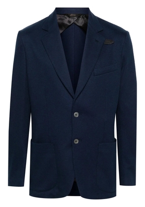 Brioni silk-blend knitted blazer - Blue