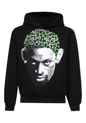 Vlone x Dennis Rodman Cheetah cotton hoodie - Black
