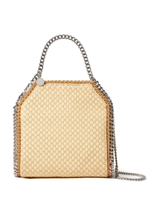 Stella McCartney mini Falabella raffia tote bag - Neutrals