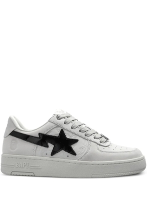 A BATHING APE® Sta 4 star-embellished leather sneakers - White