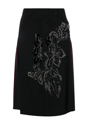 Prada crystal-embellished midi skirt - Red