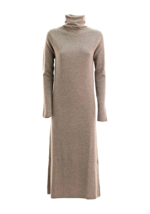 Lisa Yang turtleneck midi dress - Neutrals
