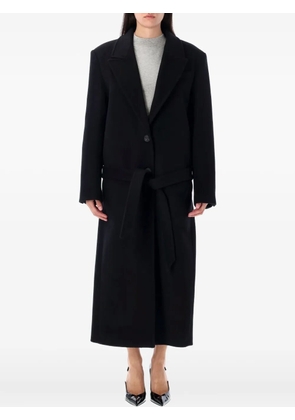 The Attico wool-blend belted coat - Black