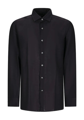 Zegna long-sleeve button-up shirt - Black