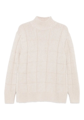 Iris Von Arnim grid-knit sweater - Neutrals