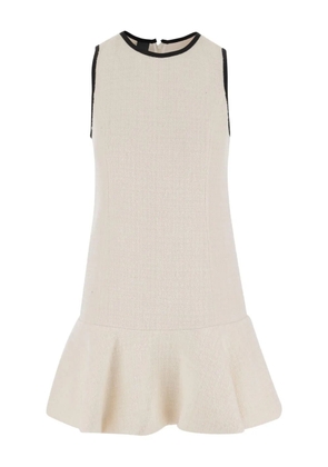 PINKO tweed ruffled dress - Neutrals