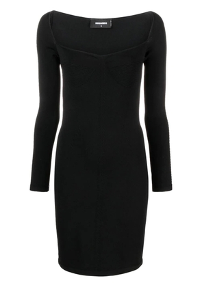 DSQUARED2 long-sleeved mini dress - Black