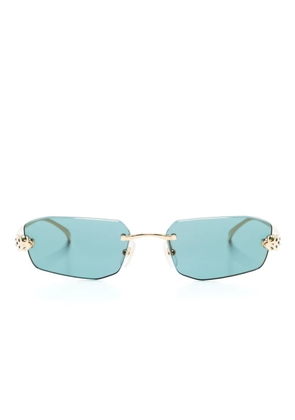 Cartier Eyewear geometric-frame sunglasses - Gold