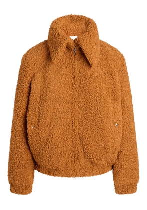 Patou high-neck faux-fur bomber jacket - Brown