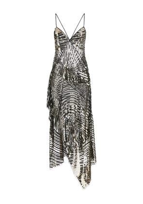 PUCCI sequin-embroidered asymmetric dress - Black