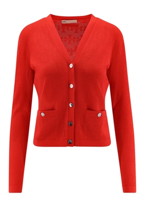 Tory Burch long-sleeve pocket cardigan - Red