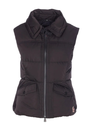 Moncler Grenoble polo-collar padded gilet - Black