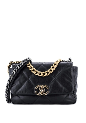 CHANEL Pre-Owned 19 Flap Bag Quilted Leather Medium crossbody bag - Black