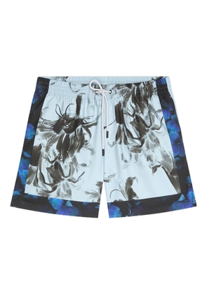 DRIES VAN NOTEN floral-print swim shorts - Blue