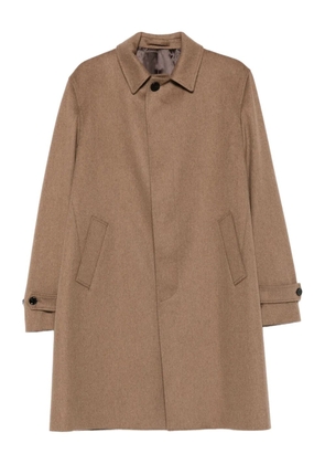 Lardini single-breasted wool coat - Brown