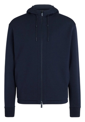 Zegna High Performance wool-cotton hoodie - Blue